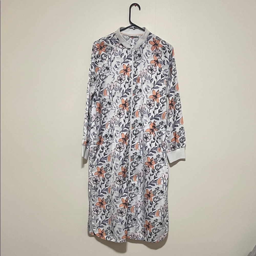 Diadora White and Pink Floral Windbreaker